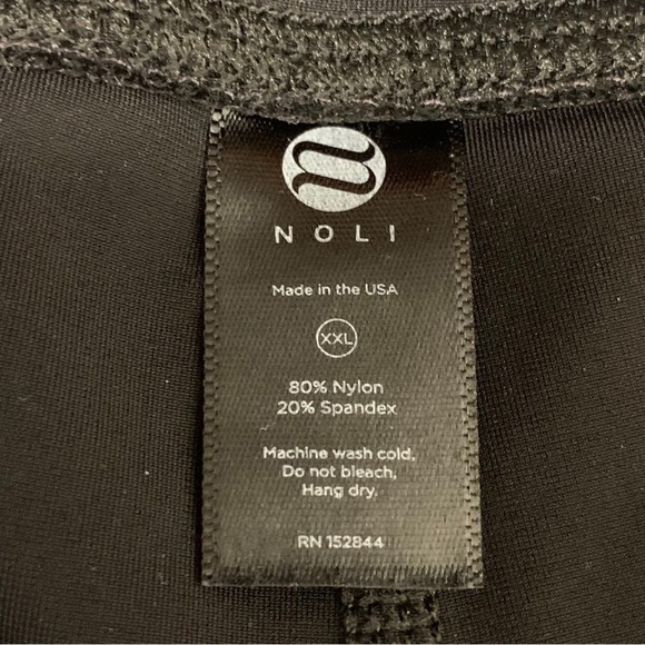 Noli Athletic Brazilian Lycra Fabric Liquid Legging in Black Gloss Size XXL $98 - Picture 7 of 7